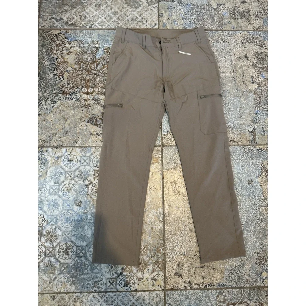Men's Pants: Magellan 34x30stain release, khaki tan, cotton, used excell. cond.